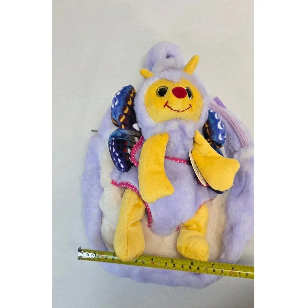 Plushies Huggable Animal Back Pack Lavender Fuzzy Butterfly Detachable Toy NWT